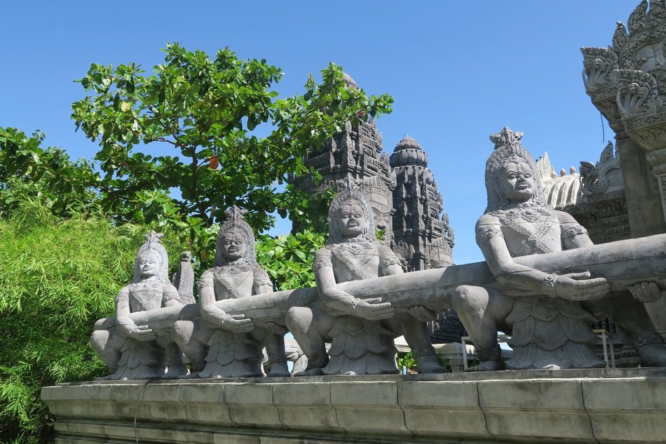 divine statues in the temple complex on the island of Ko Phangan