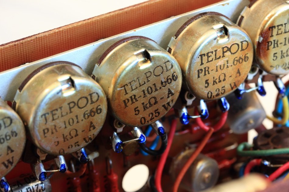 radioactivity counters close up