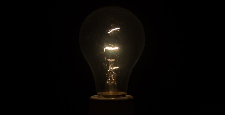 big light bulb in the dark