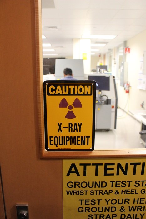 sign of x-ray danger in laboratory