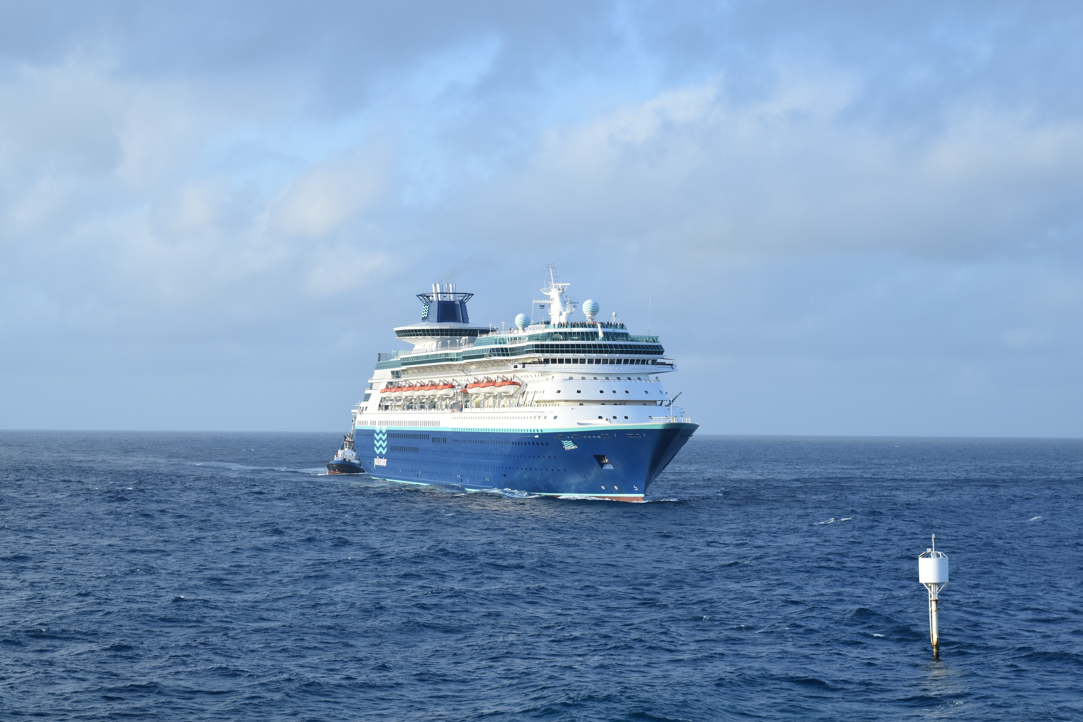 Tourists in the ship