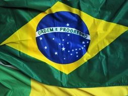Brazilian flag made of fabric