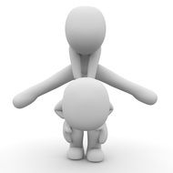 two white pieces at a sports game