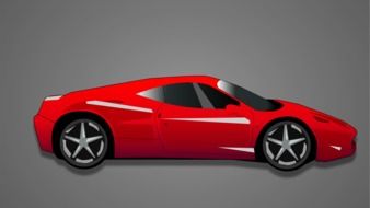 Red Sports Car drawing