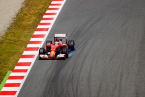 panoramic view of a racing car on a track