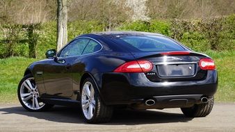 rear view of a luxury sports car