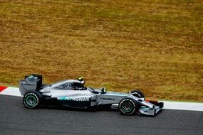 race car on track in barcelona