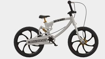 white bike of a conceptual design