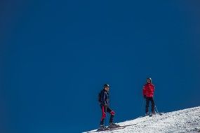 skiers on slope