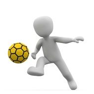 white figure plays football
