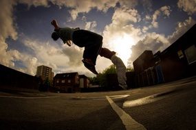 backflip on the pavement