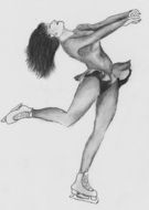 Ice Skating Dance Pencil drawing