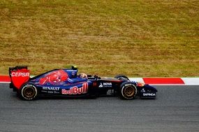 racing car on the track on the formula 1