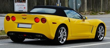 Corvette Sports Car on a city street