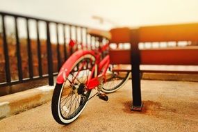 bike near the bench