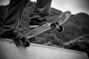 skateboarder showing tricks