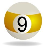 Billiard Ball Striped Yellow drawing