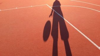 Basketball player's shadow