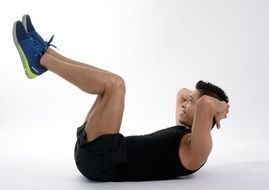 man doing Abdominal Exercise, Fitness