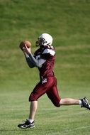 player of american football in action