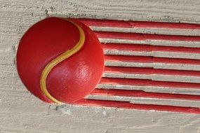 logo of a quick red tennis ball