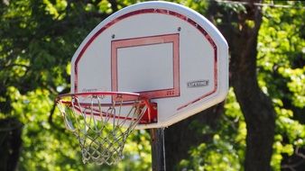 rusted basketball hoop