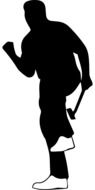 black silhouette of a golfer