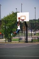 Basketball player jump