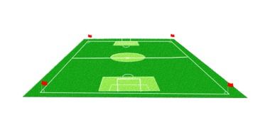 graphic image of a bright soccer field