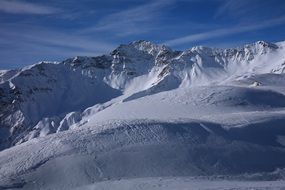 ski area in the snow