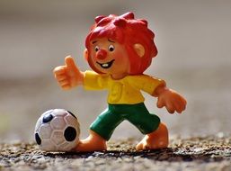 Pumuckl as a soccer player