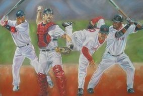 painted baseball players