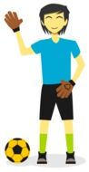 painted goal keeper