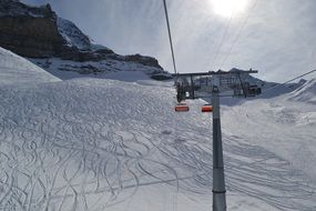 Chairlift on a hill
