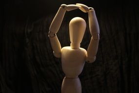 wooden man in dance