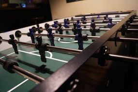 Kicker, soccer table close up