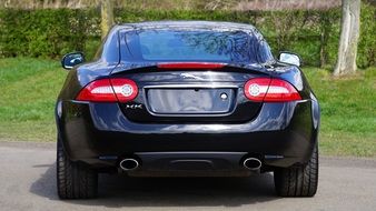 rear view of a sports jaguar