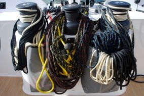 Colorful varieties of ropes for sailing