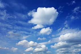 Landscape of cloudy sky at summertime