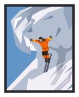abstract image of a skier in the mountains