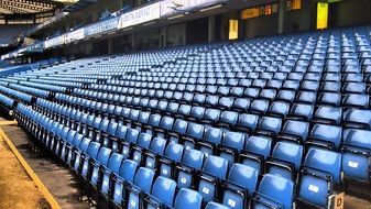 chairs in a football stadium