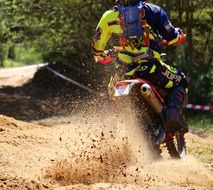 motorbike racing in the sand