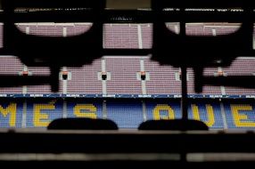 football arena view between seats