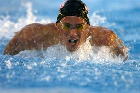 male swimmer in a pool