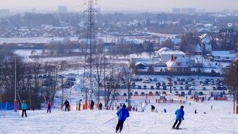 people skiing on the mountain