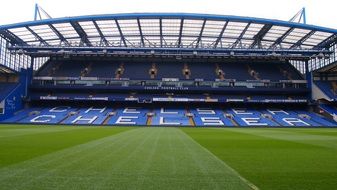 football field at chelsea stadium in london