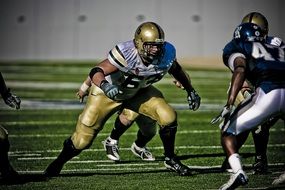 American Football players on a field