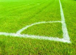 Corner of a soccer field