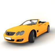 yellow sports car as a status symbol