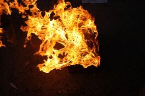 Flame Yellow red